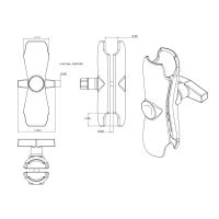 RAM Mounts Double Socket Arm for 1.5" Balls (143 mm) (2)