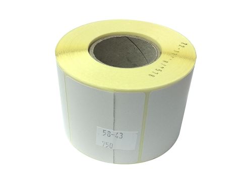 Adhesive paper thermolabels 58x43mm