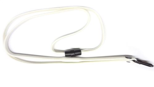 UHF RFID lanyard, white, plastic carabiner