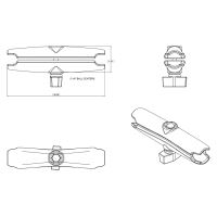 RAM Mounts Long Double Socket Arm for 1" Balls (152 mm) (2)