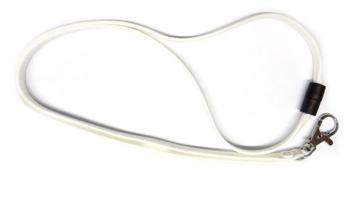UHF RFID Nackenschnur, weiß, Metall-Karabiner